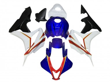 Preisgünstige Honda CBR600RR Motorrad Verkleidung 2007-2008 - Weiss Blau Rot Glanzendes Schwarz