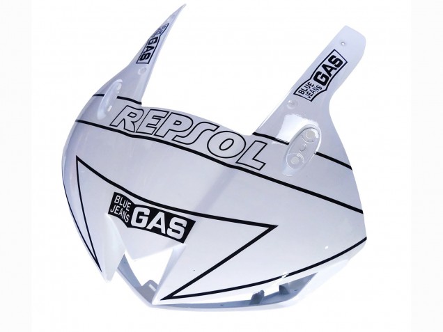 Preisgünstige Honda CBR600RR Motorrad Verkleidung 2013-2023 - Weiss Glanzendes Schwarz Repsol
