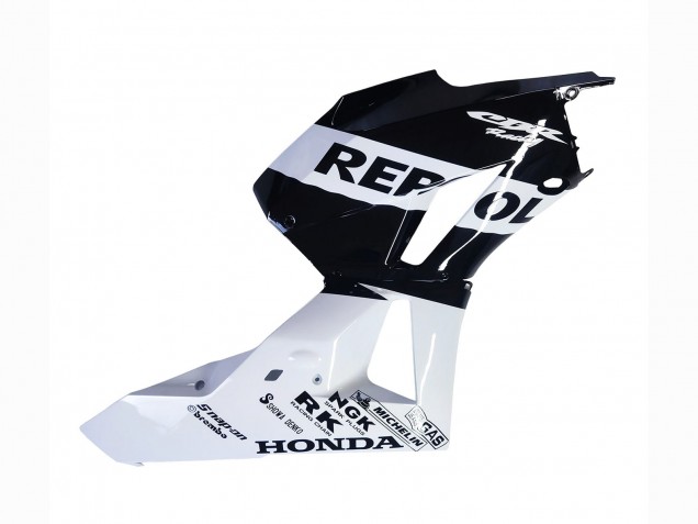 Preisgünstige Honda CBR600RR Motorrad Verkleidung 2013-2023 - Weiss Glanzendes Schwarz Repsol