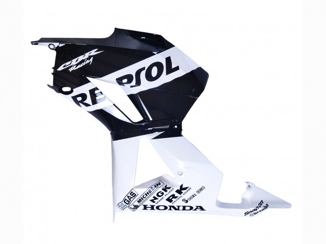 Preisgünstige Honda CBR600RR Motorrad Verkleidung 2013-2023 - Weiss Glanzendes Schwarz Repsol