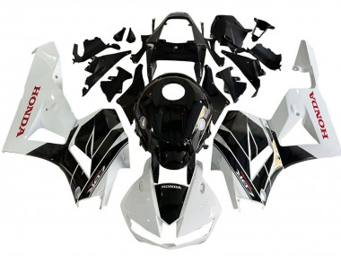 Preisgünstige Honda CBR600RR Motorrad Verkleidung Kit 2013-2023 - Weiss Glanzendes Schwarz