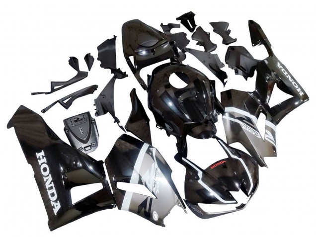Preisgünstige Honda CBR600RR Motorrad Verkleidung 2013-2023 - Silber Glanzendes Schwarz