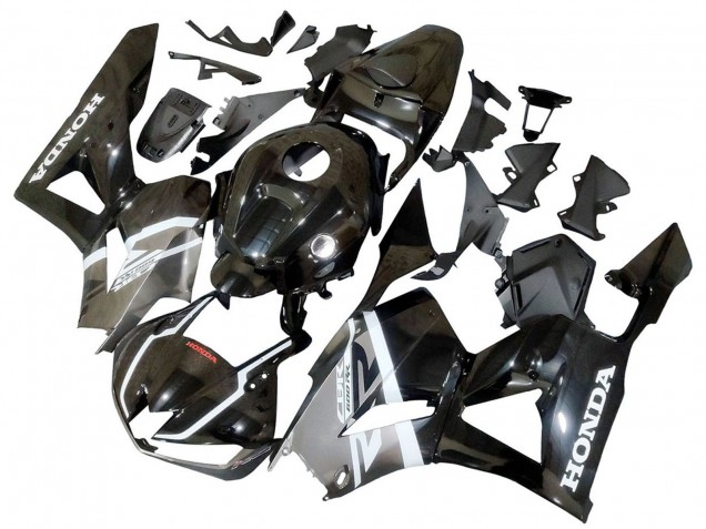 Preisgünstige Honda CBR600RR Motorrad Verkleidung 2013-2023 - Silber Glanzendes Schwarz
