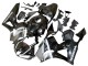 Preisgünstige Honda CBR600RR Motorrad Verkleidung 2013-2023 - Silber Glanzendes Schwarz