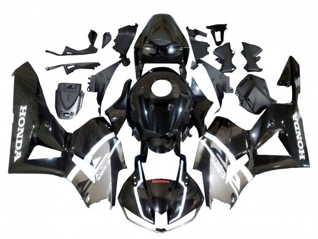 Preisgünstige Honda CBR600RR Motorrad Verkleidung 2013-2023 - Silber Glanzendes Schwarz