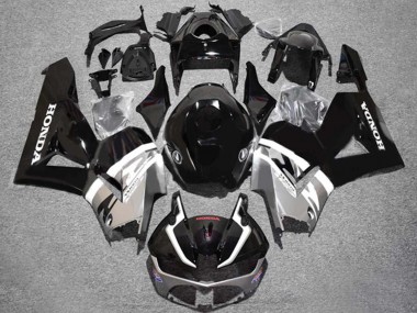 Preisgünstige Honda CBR600RR Motorrad Verkleidung 2013-2023 - Silber Glanzendes Schwarz