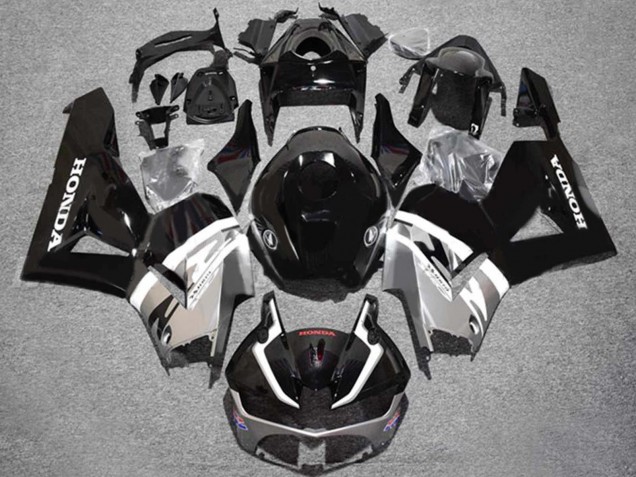 Preisgünstige Honda CBR600RR Motorrad Verkleidung 2013-2023 - Silber Glanzendes Schwarz