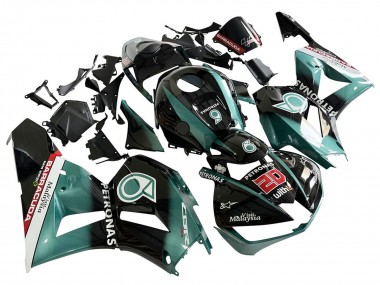 Preisgünstige Honda CBR600RR Motorrad Verkleidung 2013-2023 - Blau Grun Blau Glanzendes Schwarz Petronas 20
