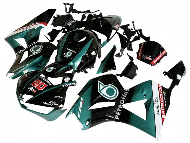 Preisgünstige Honda CBR600RR Motorrad Verkleidung 2013-2023 - Blau Grun Blau Glanzendes Schwarz Petronas 20