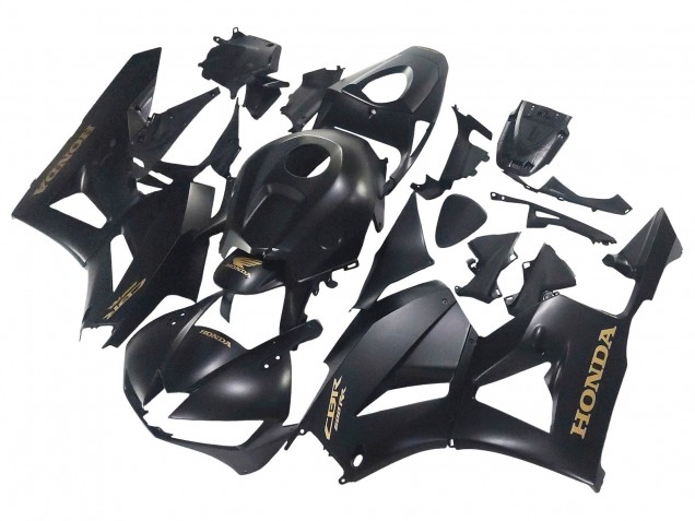 Preisgünstige Honda CBR600RR Motorrad Verkleidung 2013-2023 - Matt Schwarz Gold Aufkleber