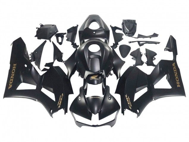 Preisgünstige Honda CBR600RR Motorrad Verkleidung 2013-2023 - Matt Schwarz Gold Aufkleber