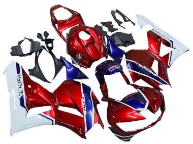 Preisgünstige Honda CBR600RR Motorrad Verkleidung 2013-2023 - Weiss Rot Blau HRC