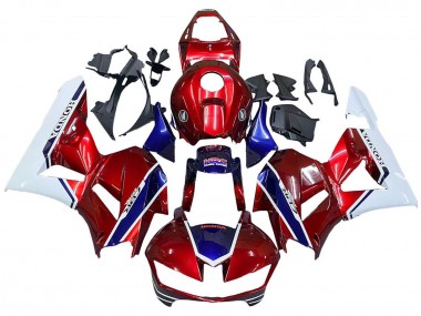 Preisgünstige Honda CBR600RR Motorrad Verkleidung 2013-2023 - Weiss Rot Blau HRC