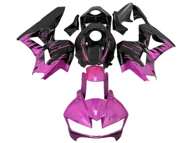 Preisgünstige Honda CBR600RR Motorrad Verkleidung 2013-2023 - Rosa Glanzendes Schwarz