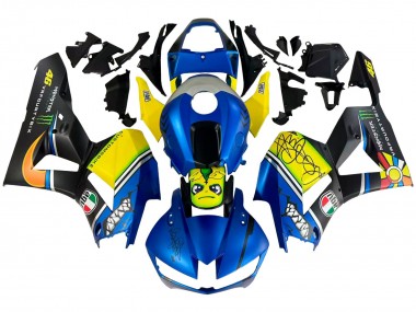 Preisgünstige Honda CBR600RR Motorrad Verkleidung 2013-2023 - Blau Gelb Matt Schwarz Grun Monster Hai