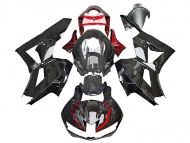 Preisgünstige Honda CBR600RR Motorrad Verkleidung 2013-2023 - Glanzendes Schwarz Rot