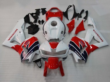 Preisgünstige Honda CBR600RR Motorrad Verkleidung 2013-2023 - Weiss Rot Dunkel Blau HRC