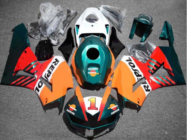 Preisgünstige Honda CBR600RR Motorrad Verkleidung 2013-2023 - Orange Weiss Rot Glanzendes Schwarz Dunkel Grun Repsol 1