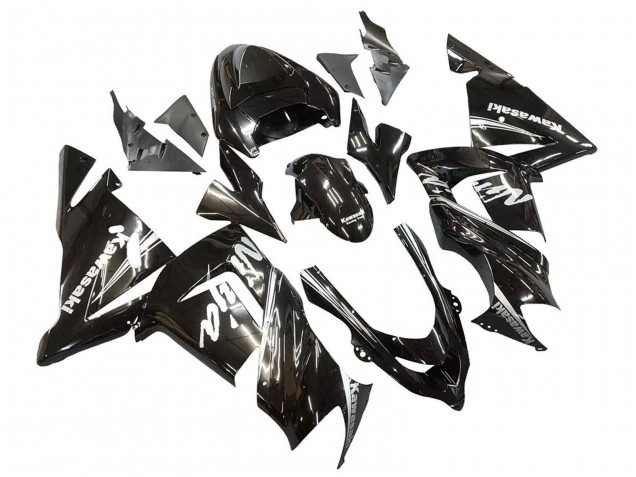 Preisgünstige Kawasaki ZX10R Motorrad Verkleidung 2004-2005 - Glanzendes Schwarz Ninja