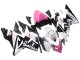 Preisgünstige Kawasaki ZX10R Motorrad Verkleidung 2004-2005 - Schwarz Rosa Weiss Playboy Motul