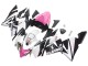 Preisgünstige Kawasaki ZX10R Motorrad Verkleidung 2004-2005 - Schwarz Rosa Weiss Playboy Motul