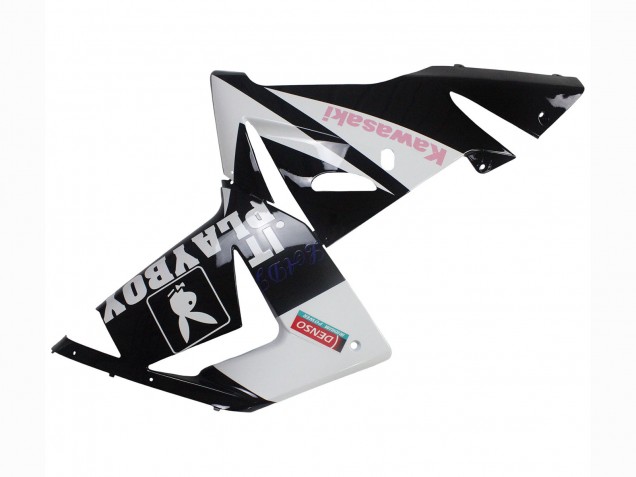 Preisgünstige Kawasaki ZX10R Motorrad Verkleidung 2004-2005 - Schwarz Rosa Weiss Playboy Motul