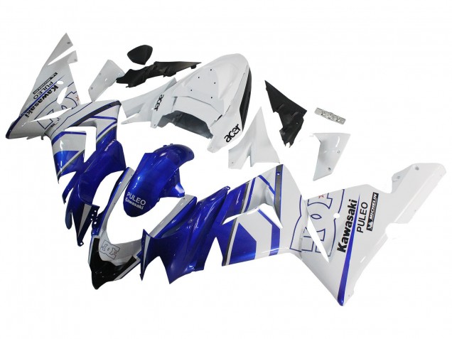 Preisgünstige Kawasaki ZX10R Motorrad Verkleidung 2004-2005 - Schwarz Weiss