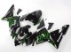 Preisgünstige Kawasaki ZX10R Motorrad Verkleidung 2004-2005 - Schwarz mit Gruner Flamme Ninja