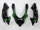 Preisgünstige Kawasaki ZX10R Motorrad Verkleidung 2004-2005 - Schwarz mit Gruner Flamme Ninja