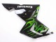 Preisgünstige Kawasaki ZX10R Motorrad Verkleidung 2004-2005 - Schwarz mit Gruner Flamme Ninja