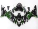 Preisgünstige Kawasaki ZX10R Motorrad Verkleidung 2004-2005 - Schwarz mit Gruner Flamme Ninja
