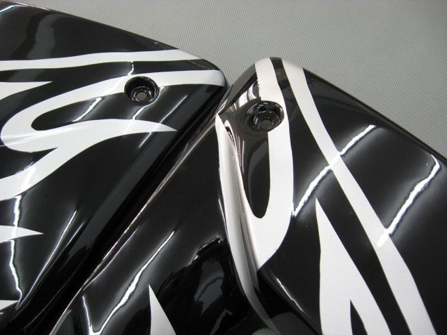 Preisgünstige Kawasaki ZX10R Motorrad Verkleidung 2004-2005 - Schwarz Weiss