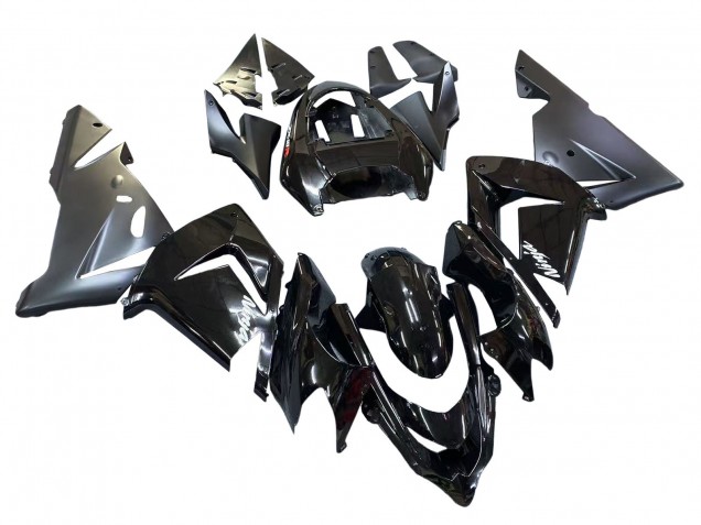 Preisgünstige Kawasaki ZX10R Motorrad Verkleidung 2004-2005 - Glanzendes Matt Schwarz Ninja