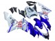 Preisgünstige Kawasaki ZX10R Motorrad Verkleidung 2004-2005 - Glanzendes Blau Weiss Fiat Motul