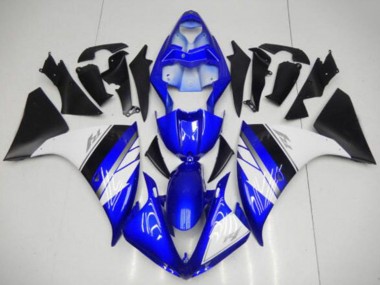 Preisgünstige Yamaha YZF R1 Motorrad Verkleidung 2009-2011 - Blau Weiss Matt Schwarz