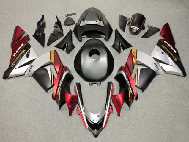 Preisgünstige Kawasaki ZX10R Motorrad Verkleidung 2004-2005 - Schwarz Silber Rot Orange