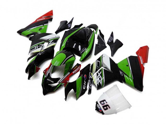 Preisgünstige Kawasaki ZX10R Motorrad Verkleidung 2004-2005 - Weiss Schwarz Grun Elf
