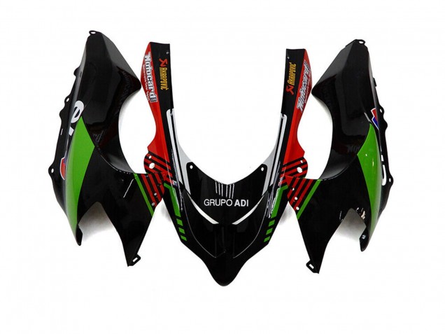 Preisgünstige Kawasaki ZX10R Motorrad Verkleidung 2004-2005 - Weiss Schwarz Grun Elf
