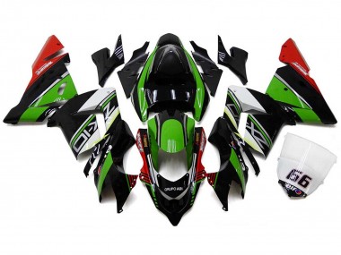 Preisgünstige Kawasaki ZX10R Motorrad Verkleidung 2004-2005 - Weiss Schwarz Grun Elf