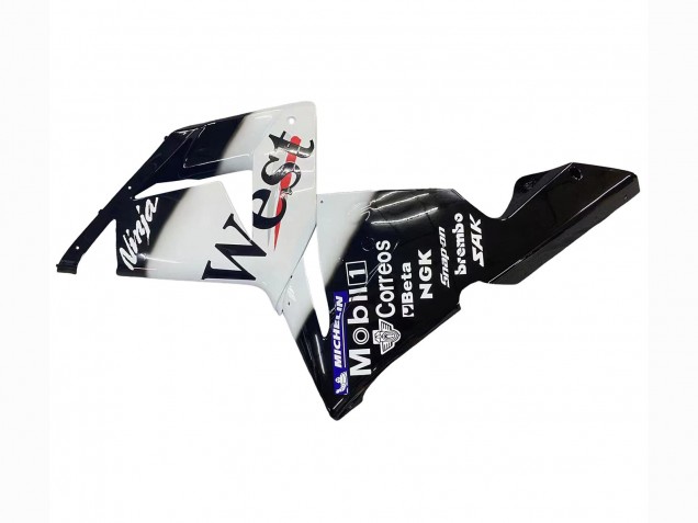 Preisgünstige Kawasaki ZX10R Motorrad Verkleidung 2004-2005 - Weiss Schwarz West Ninja