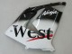 Preisgünstige Kawasaki ZX10R Motorrad Verkleidung 2004-2005 - Weiss Schwarz West Ninja