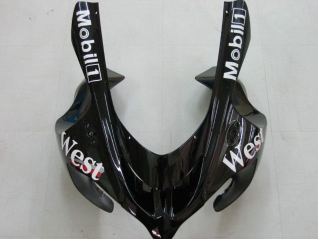 Preisgünstige Kawasaki ZX10R Motorrad Verkleidung 2004-2005 - Weiss Schwarz West Ninja