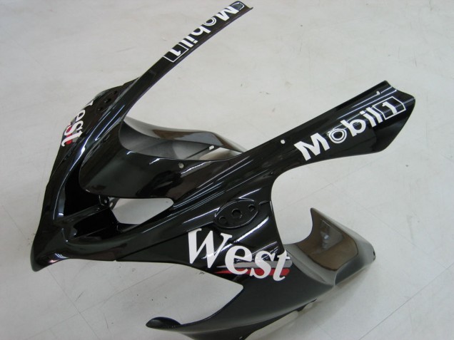 Preisgünstige Kawasaki ZX10R Motorrad Verkleidung 2004-2005 - Weiss Schwarz West Ninja