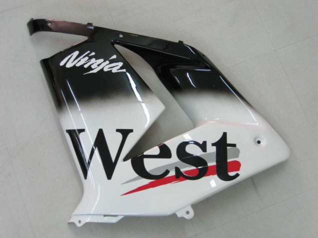 Preisgünstige Kawasaki ZX10R Motorrad Verkleidung 2004-2005 - Weiss Schwarz West Ninja