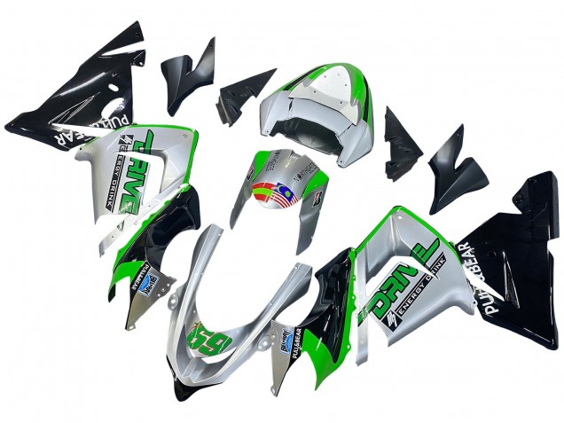 Preisgünstige Kawasaki ZX10R Motorrad Verkleidung 2004-2005 - Grun Silber Schwarz 69