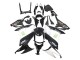 Preisgünstige Kawasaki ZX10R Motorrad Verkleidung 2008-2010 - Glanzendes Schwarz Weiss Grun Monster Elf