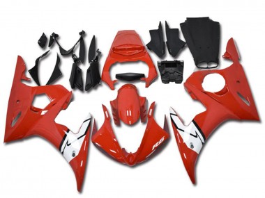 Preisgünstige Yamaha YZF R6 Motorrad Verkleidung 2003-2004 - Rot Weiss