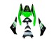 Preisgünstige Kawasaki ZX10R Motorrad Verkleidung 2008-2010 - Grun Weiss Rot Schwarz Monster Elf 66