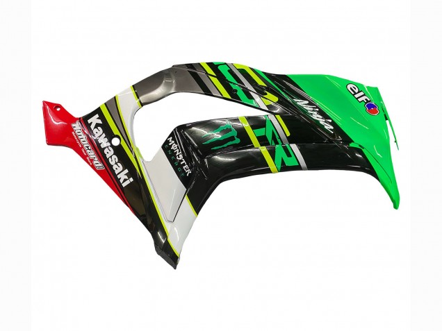 Preisgünstige Kawasaki ZX10R Motorrad Verkleidung 2011-2015 - Grun Gelb Schwarz Weiss Elf Monster