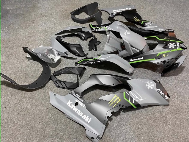 Preisgünstige Kawasaki ZX10R Motorrad Verkleidung 2021-2025 - Grau Matt Schwarz Grun Weiss Elf Schnee Monster